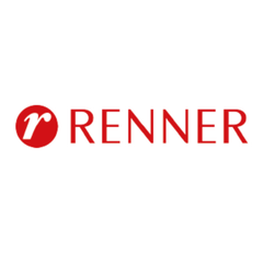 Logotipo da Renner em vermelho com um 