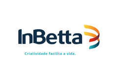 InBetta logo with blue and orange text and the tagline “Criatividade facilita a vida.”