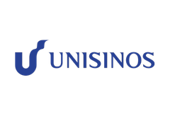 Logotipo da UNISINOS em azul sobre fundo branco
