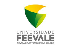 Logo da Universidade Feevale em verde e amarelo com o slogan “Inovação para transformar o mundo”