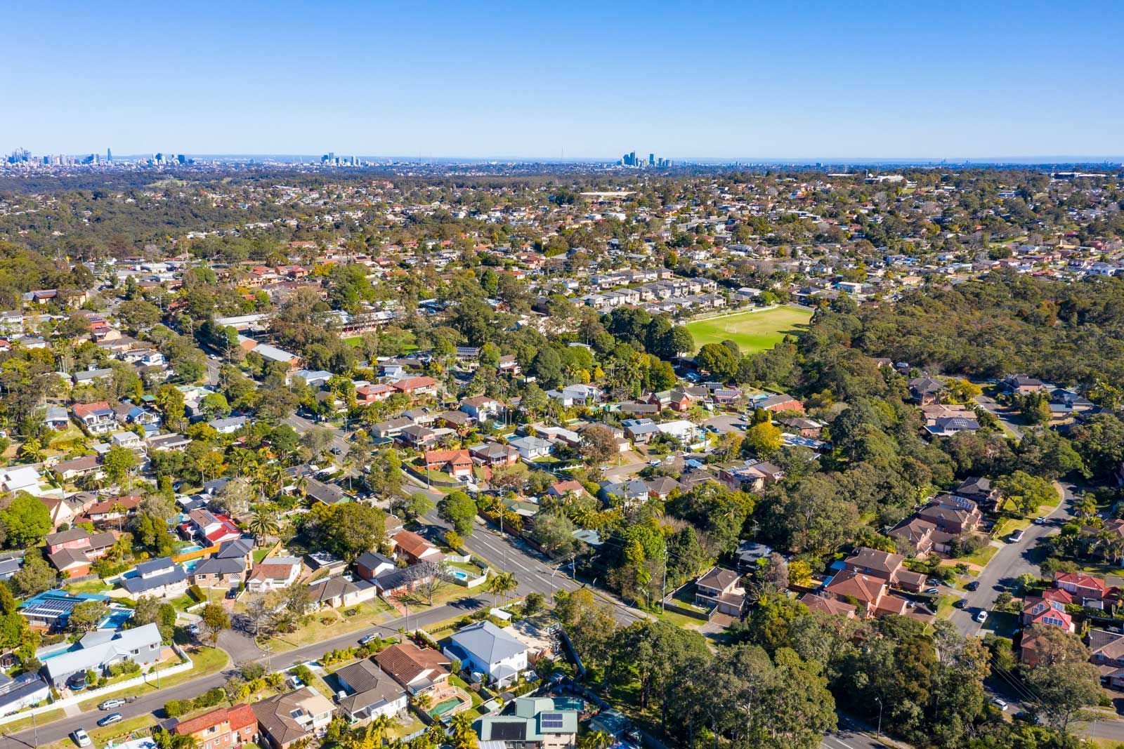 Beacon Hill Northern Beaches suburb aerial view