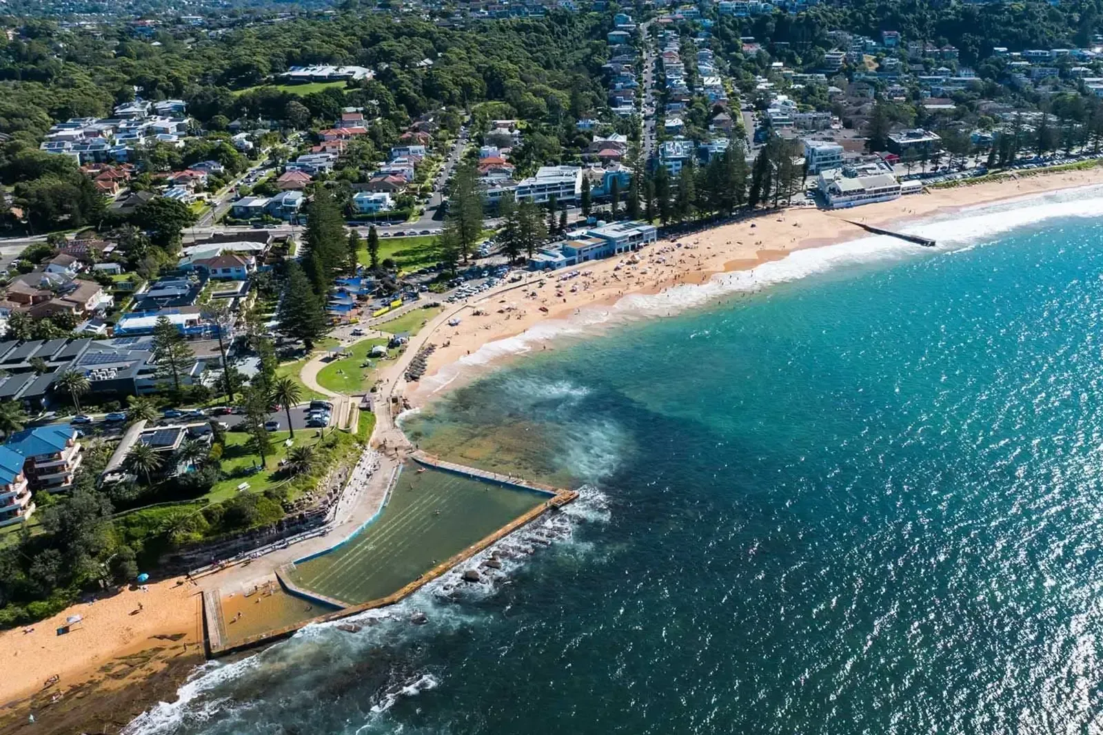 Collaroy Northern Beaches coastal suburb aerial view