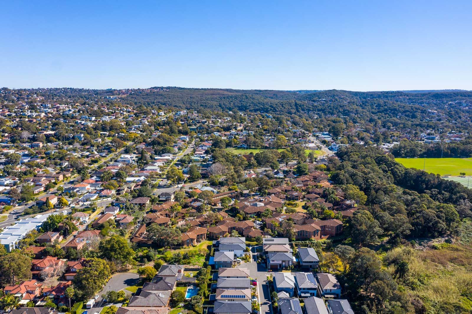 Cromer Northern Beaches suburb aerial view