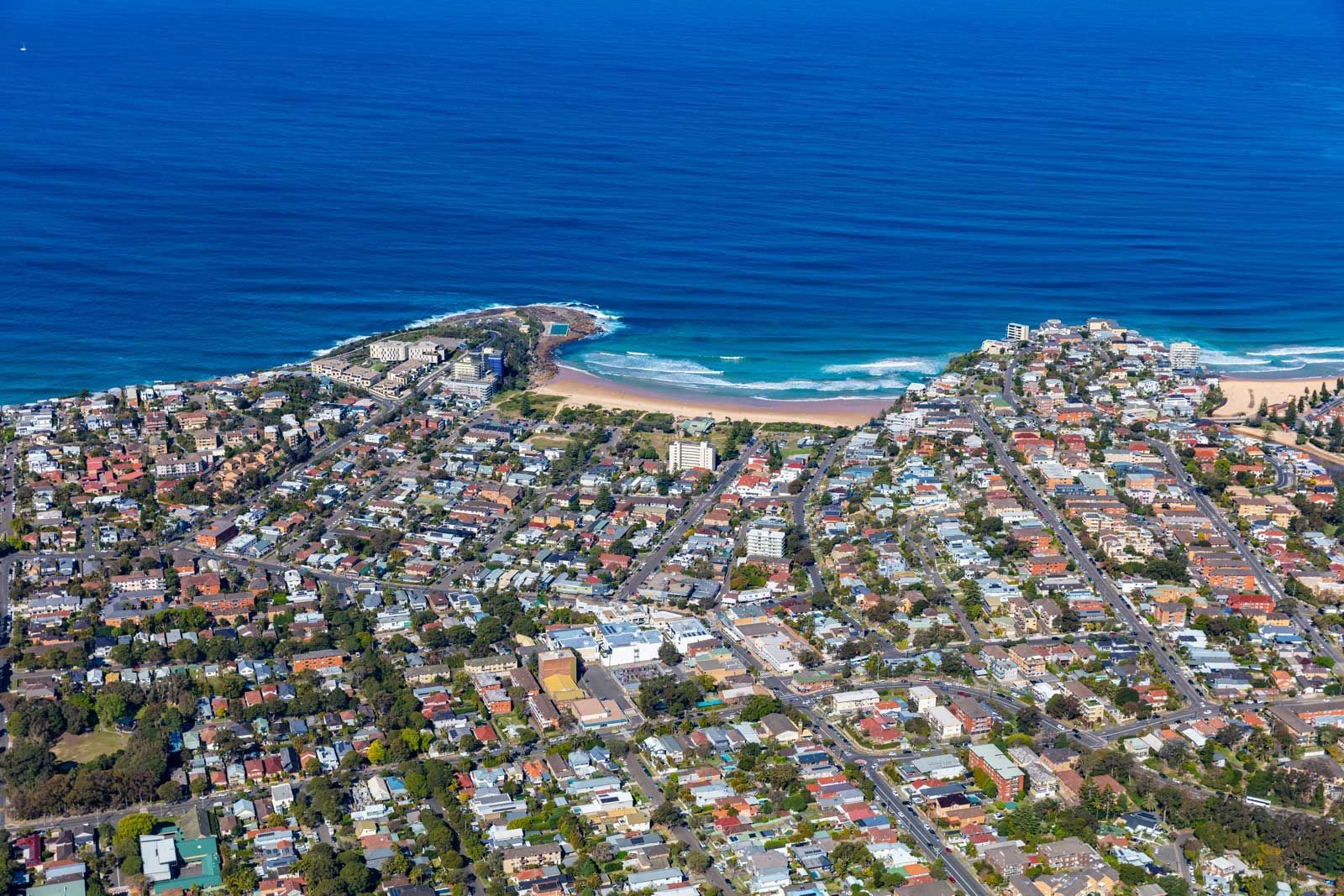Freshwater Northern Beaches suburb aerial view
