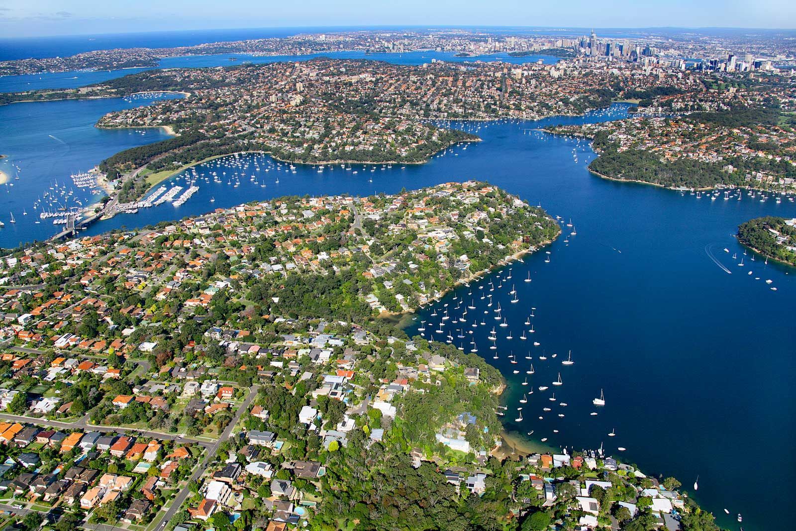 Seaforth Northern Beaches waterfront suburb aerial view