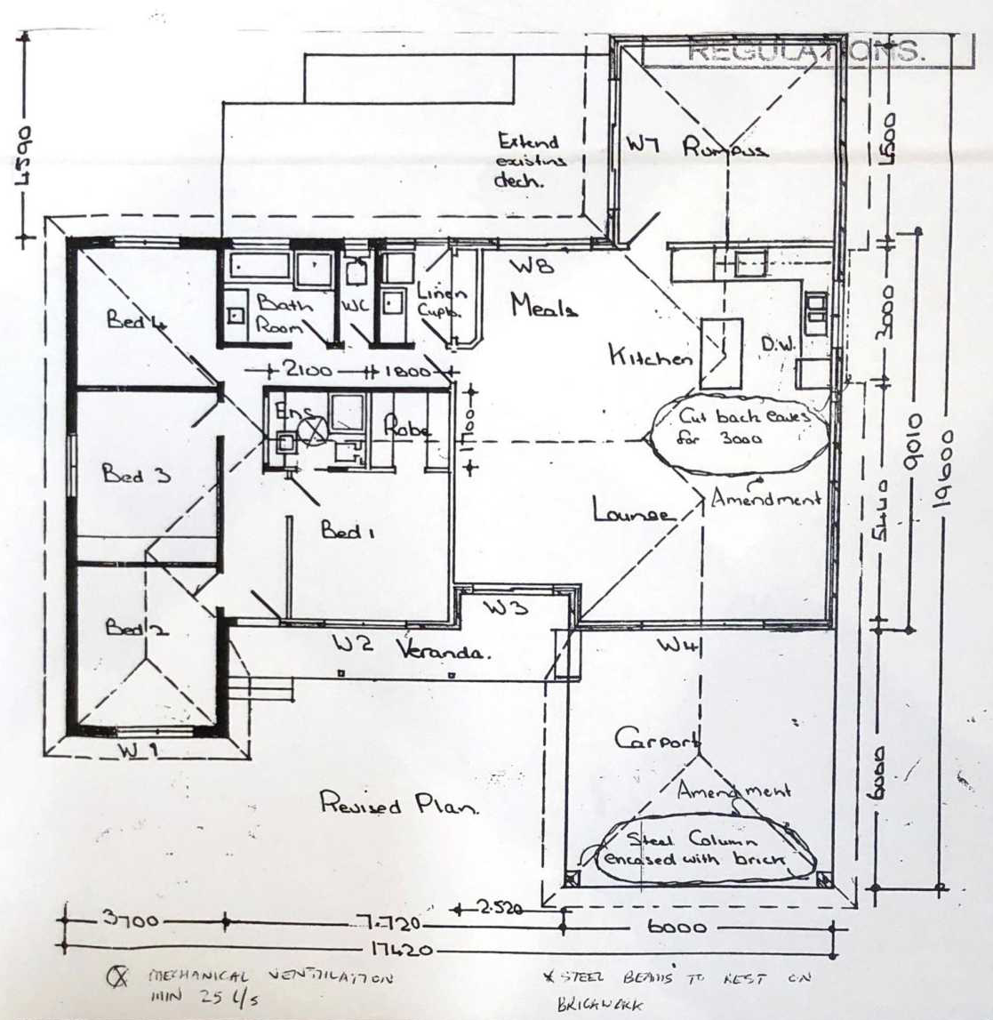 master plan of existing house by Jo Patterson Plan Interior Architecture