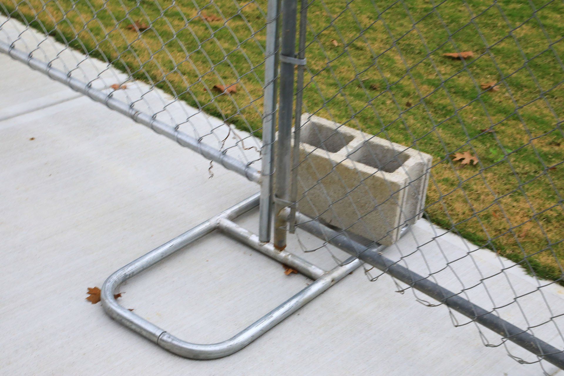 Temporary Fence with Hollow Block — Naples, FL — Classified Fence and Gate