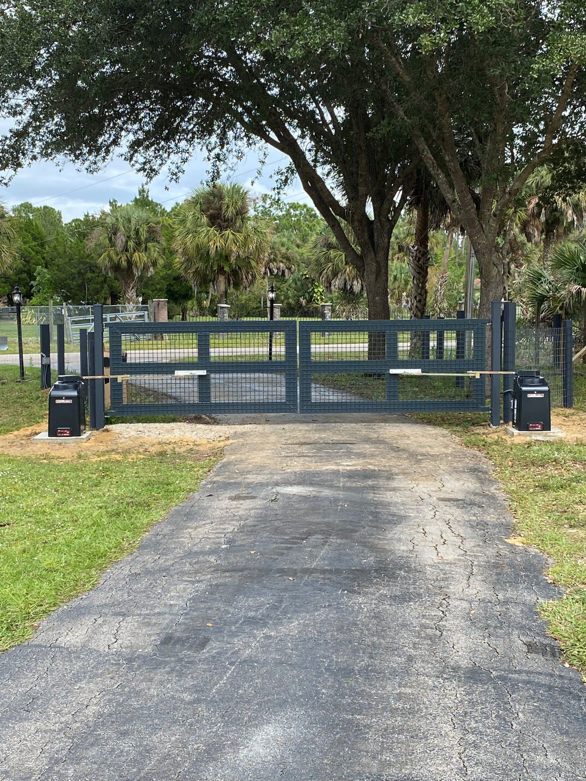 Driveway with Automatic Gate — Naples, FL — Classified Fence and Gate