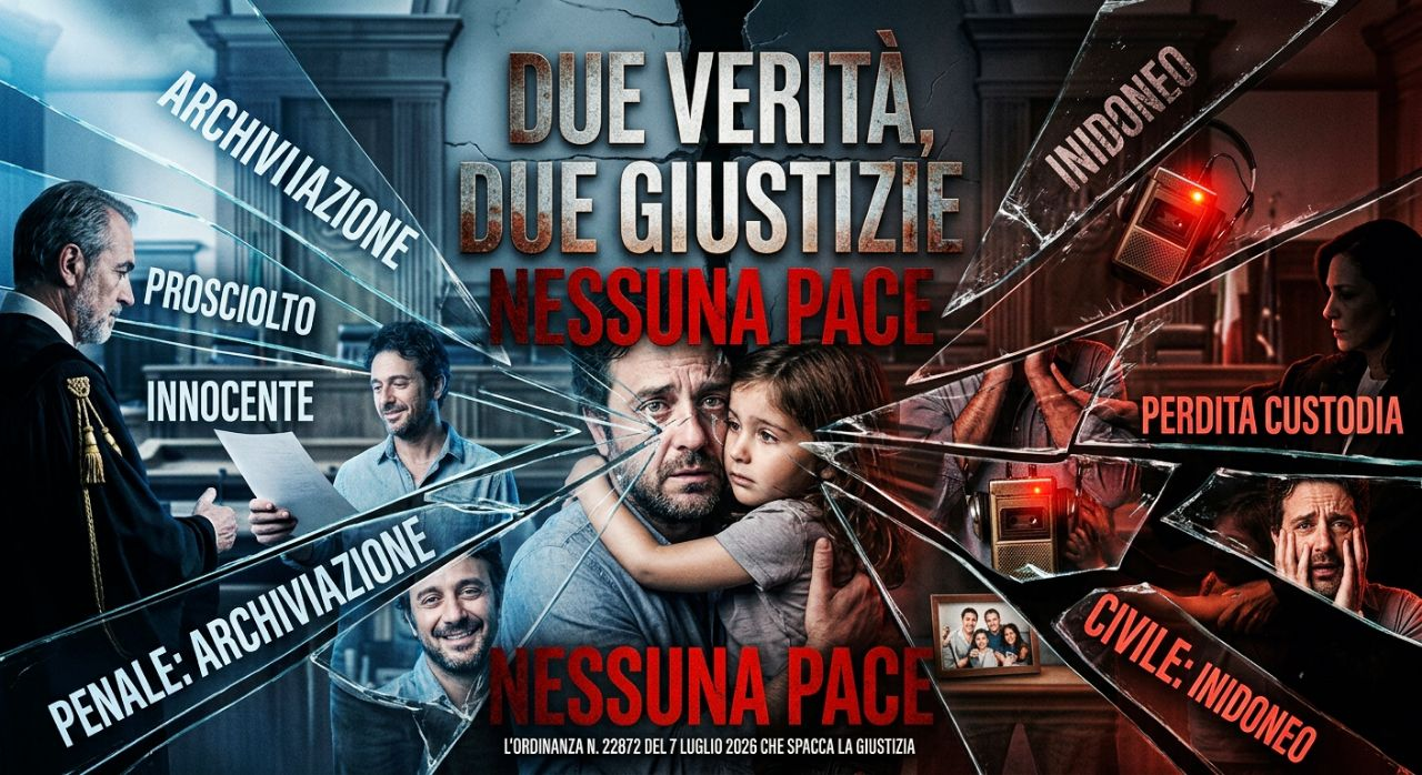 La Cassazione legittima la giustizia a doppio binario: assolto in penale, padre inidoneo in civile