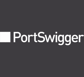 PortSwigger logo: White text