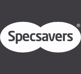 Specsavers logo: White text