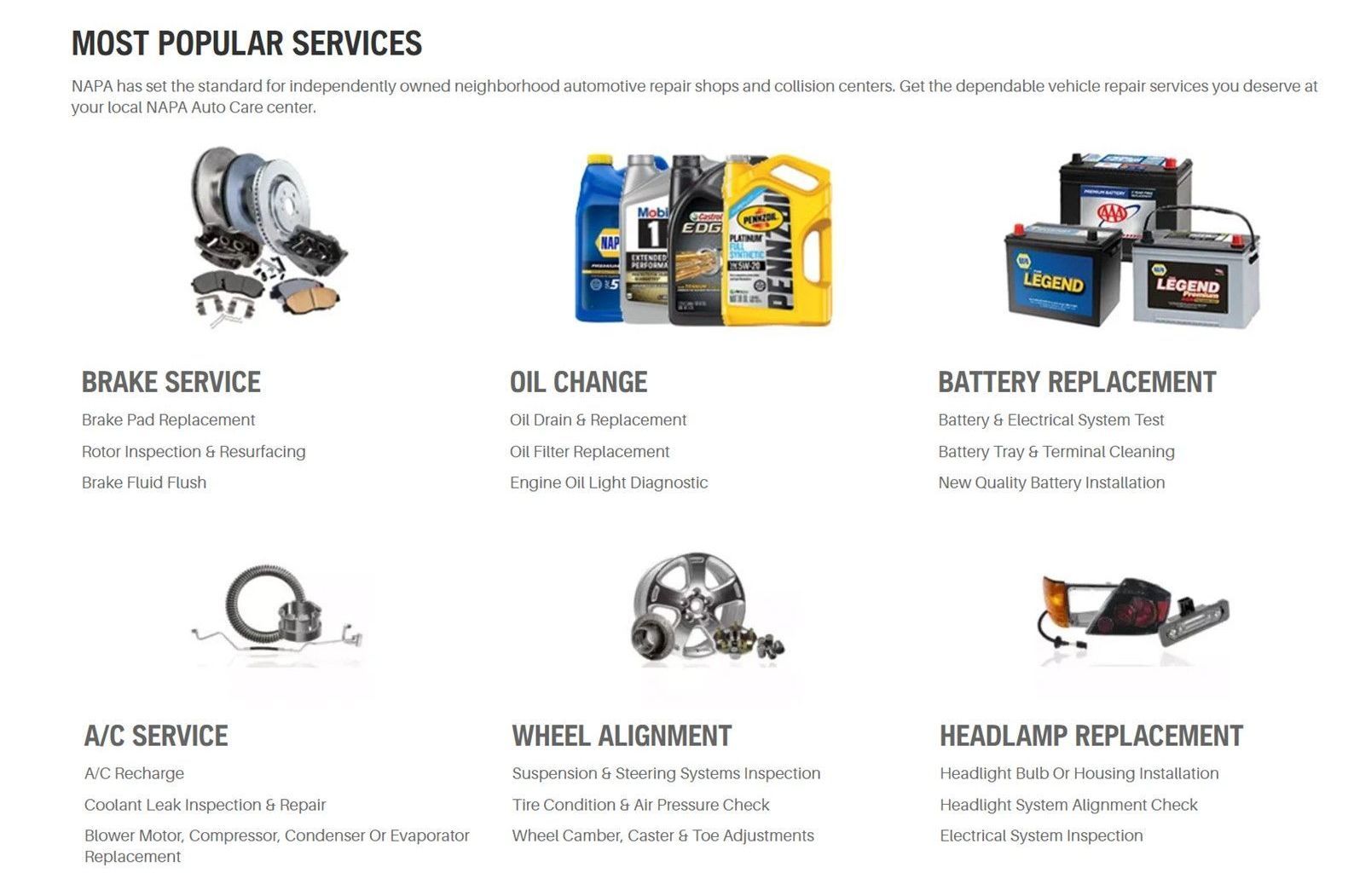NAPA service center