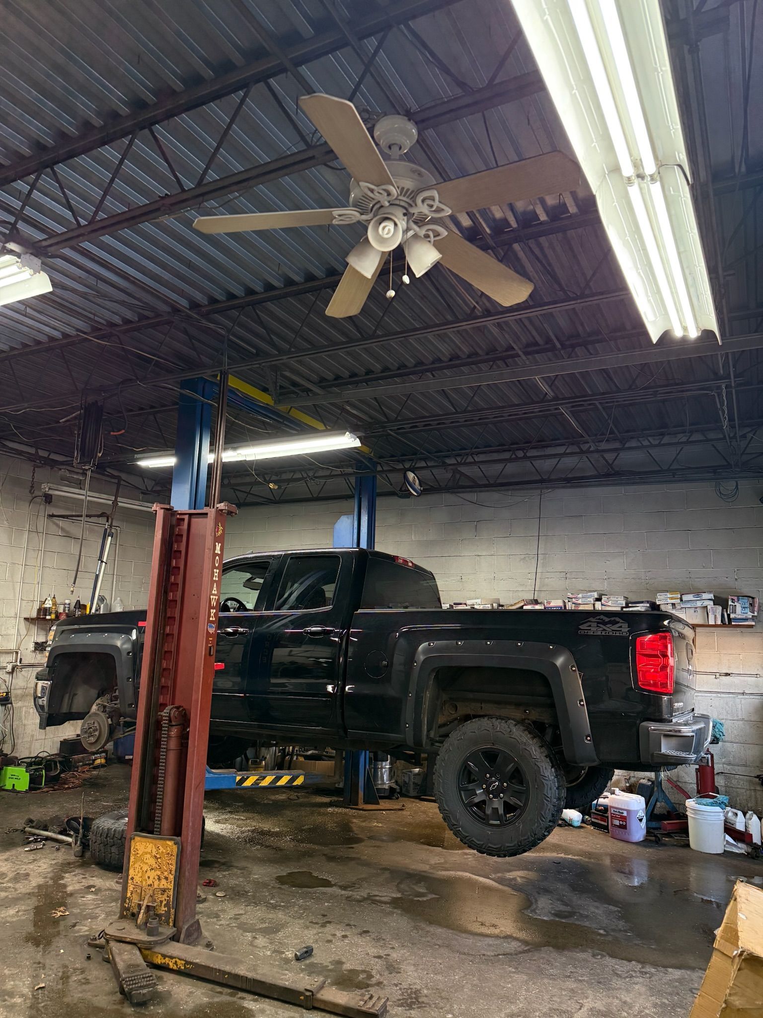 Pickup Truck In Auto Repair Service Bay | C&Z Auto Repairs