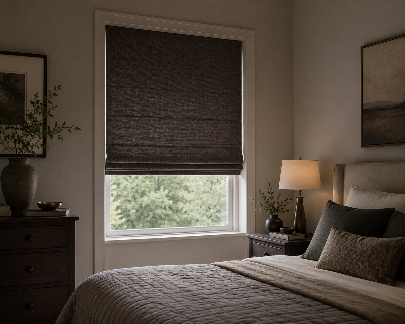 Roman blinds for bedrooms