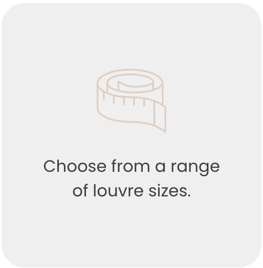 a range of louve sizes