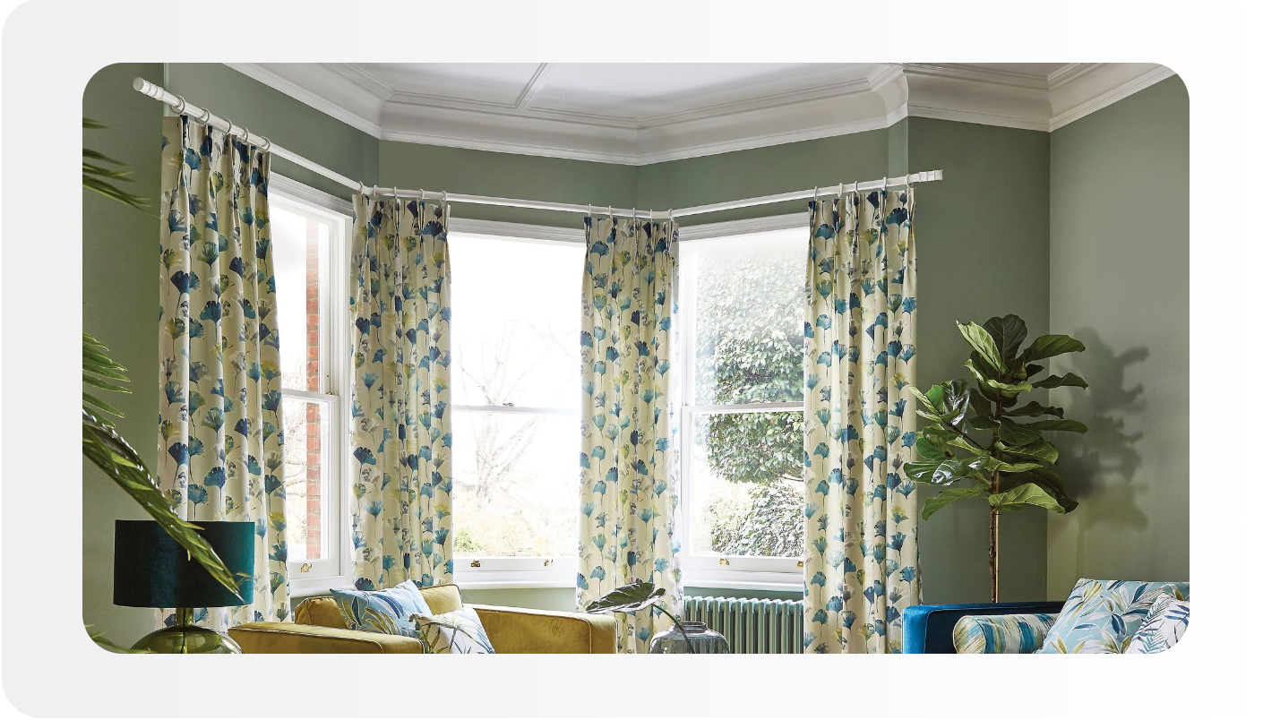 Made-to-measure interlined curtains