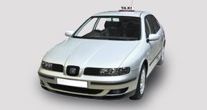 A white taxi