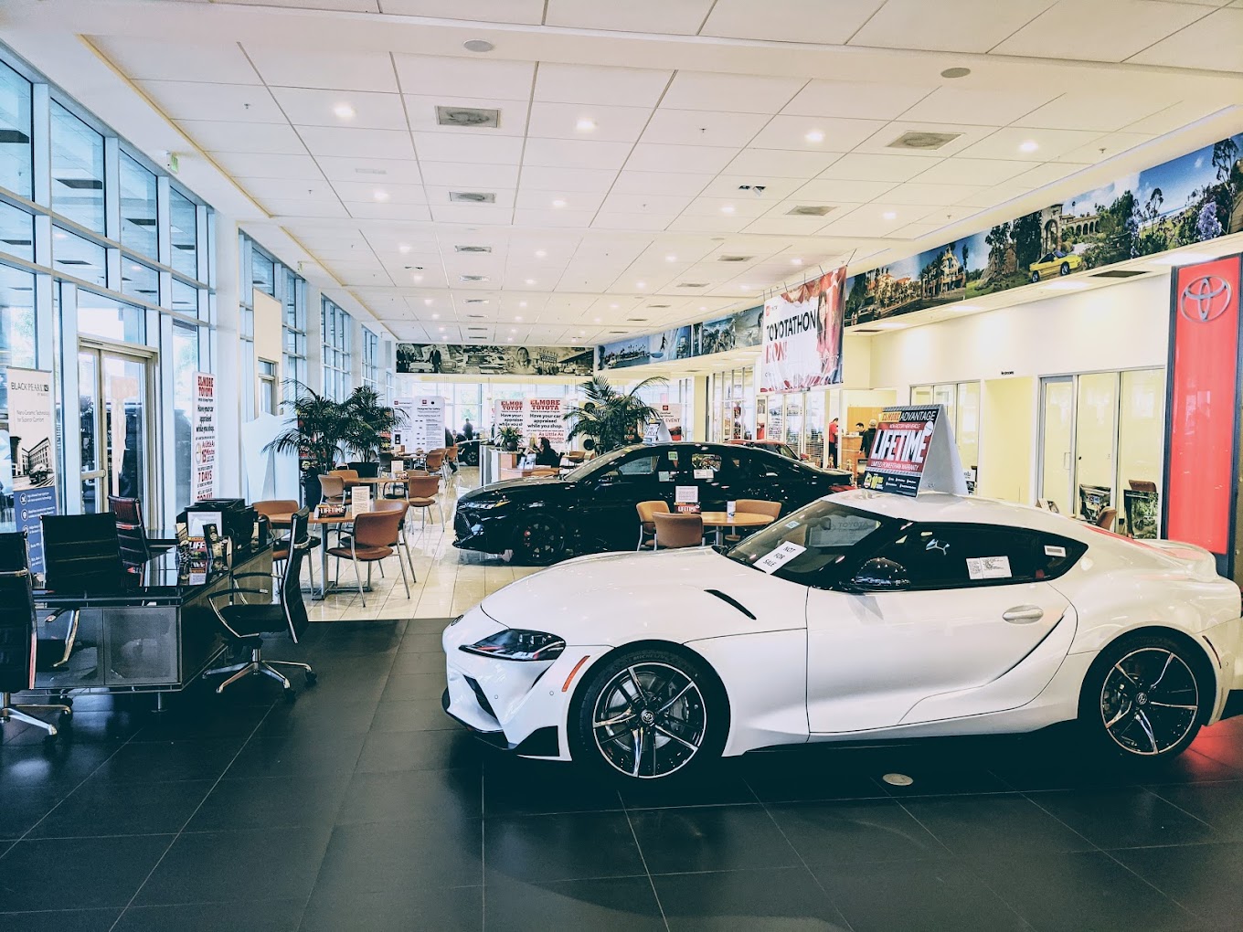 Women looking at post it notes