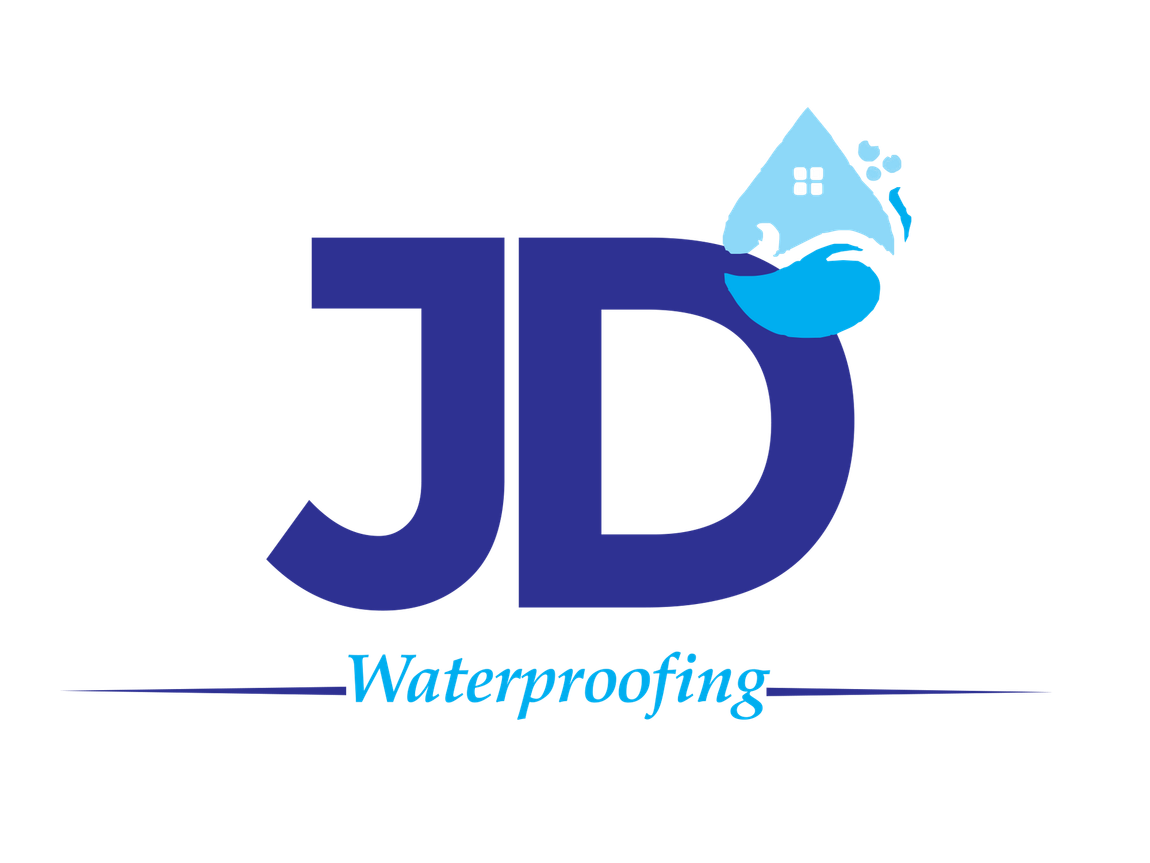 A logo for JD Waterproofing.