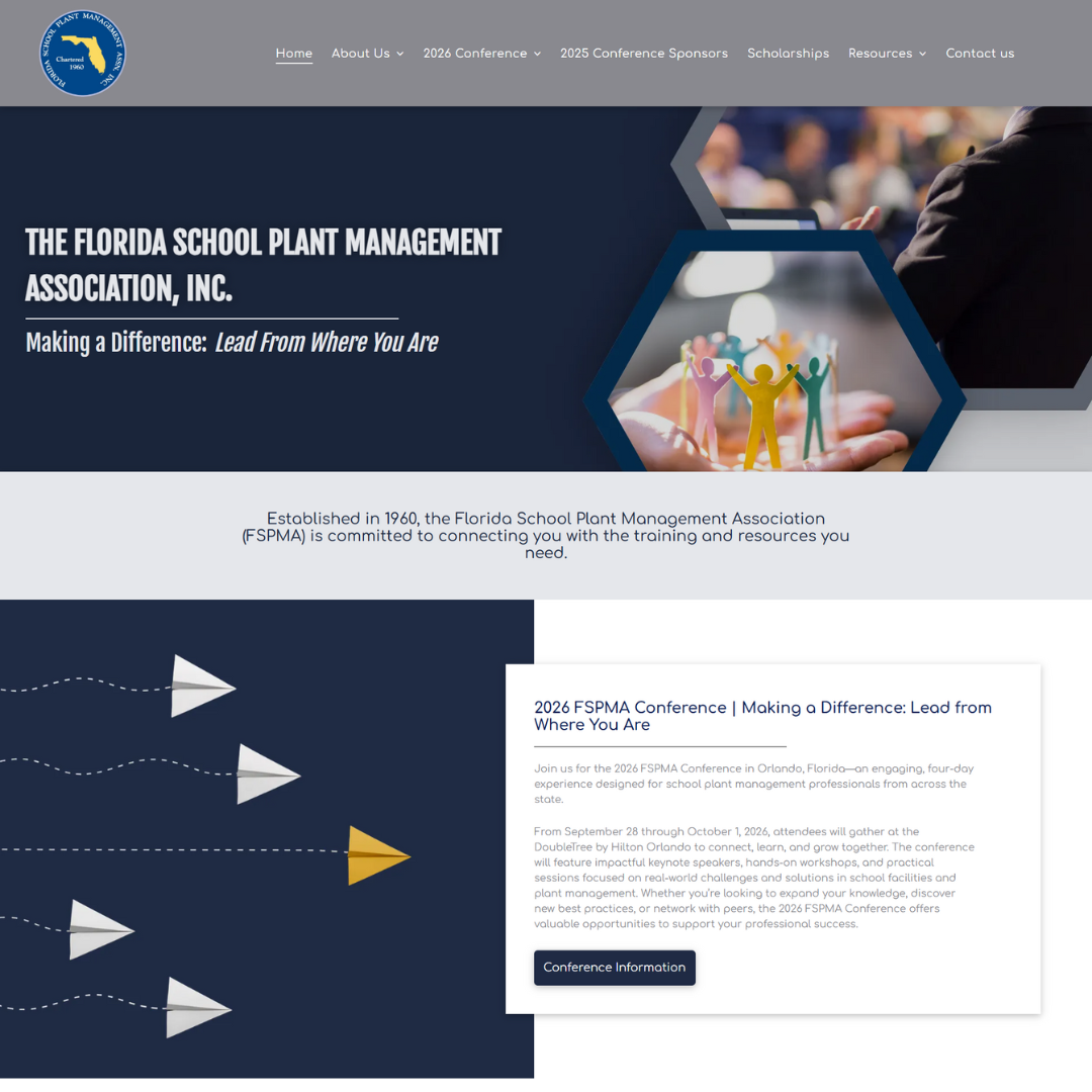 Website homepage for Florida's workforce development, with