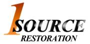Source Restoration logo with orange and black text