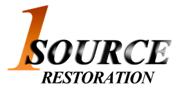 Source Restoration logo with orange and black text