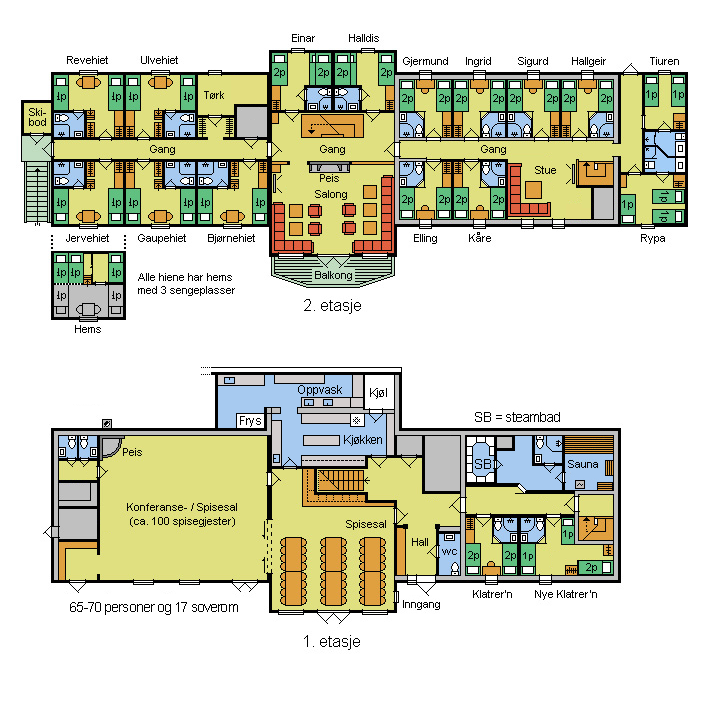 Room plan cabin Storskogen Sjumilskogen Trysil