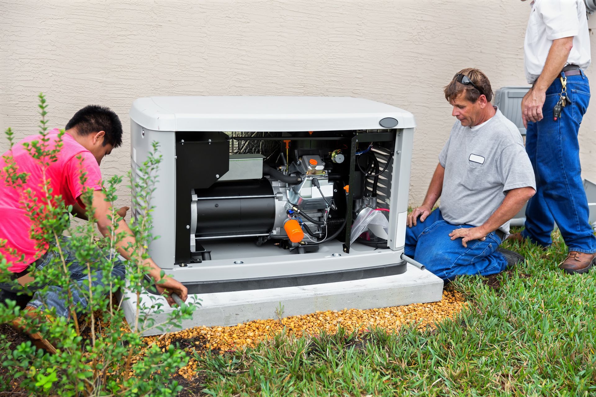 Two Men Are Fixing A Generator | Schenevus, NY | Common Ground Electric