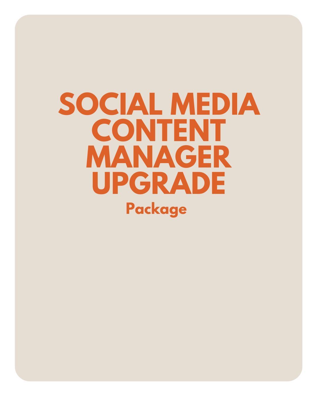Social Media Content Manager - Upgrade Package