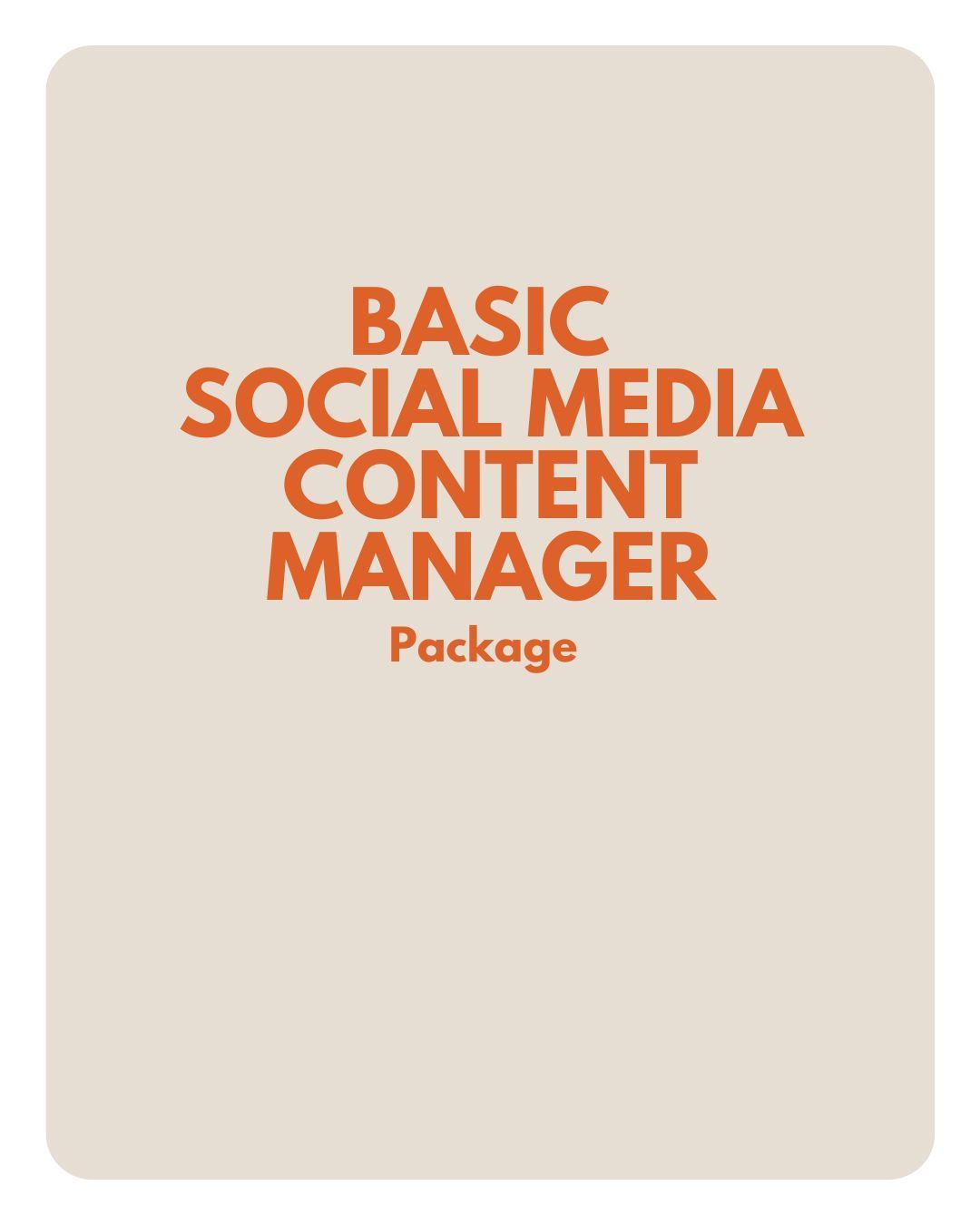 Basic Social Media Content Manager Package