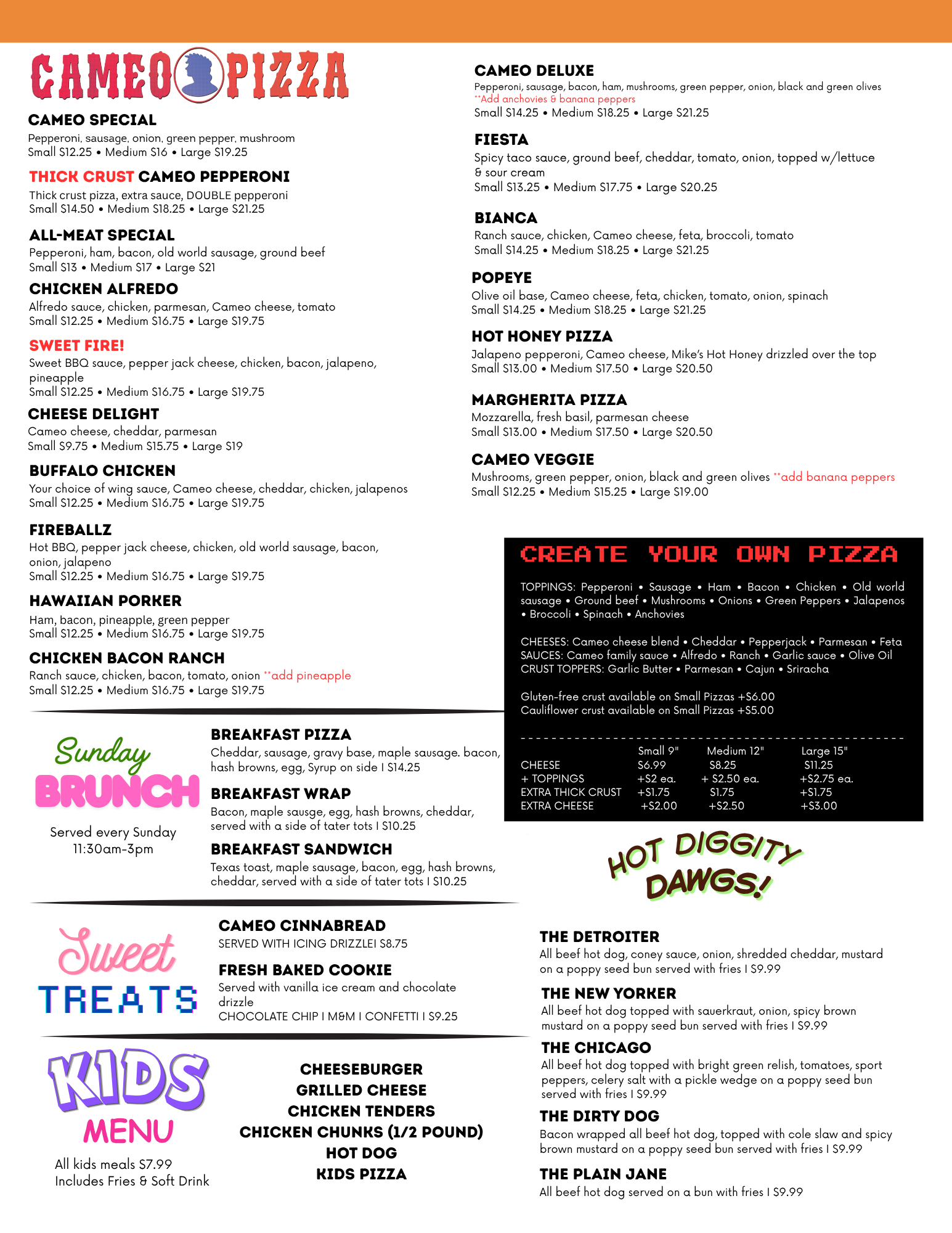 Cameo Reset Rossford Menu Side 2
