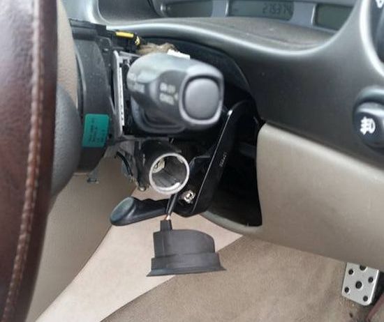 A Close Up of a Car Dashboard With the Key Ignition Switch Removed — South Coast Locksmiths in Corrimal, NSW