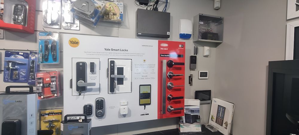A Room Filled With Lots of Different Types of Locks and Remotes — South Coast Locksmiths in Fairy Meadow, NSW