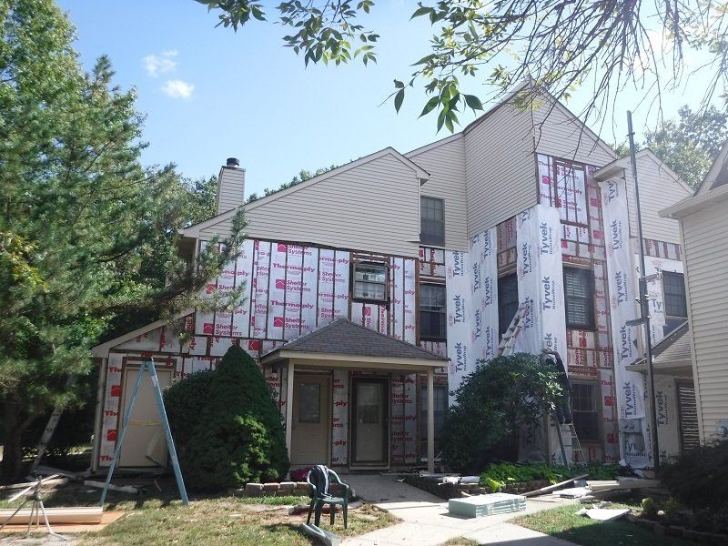 Condo building facade work