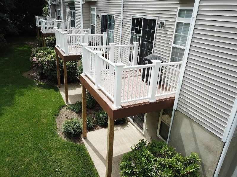 white balconies