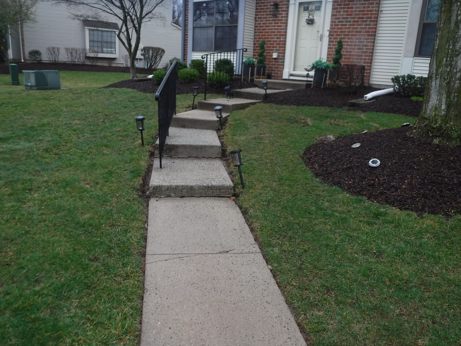 Concrete sidewalk