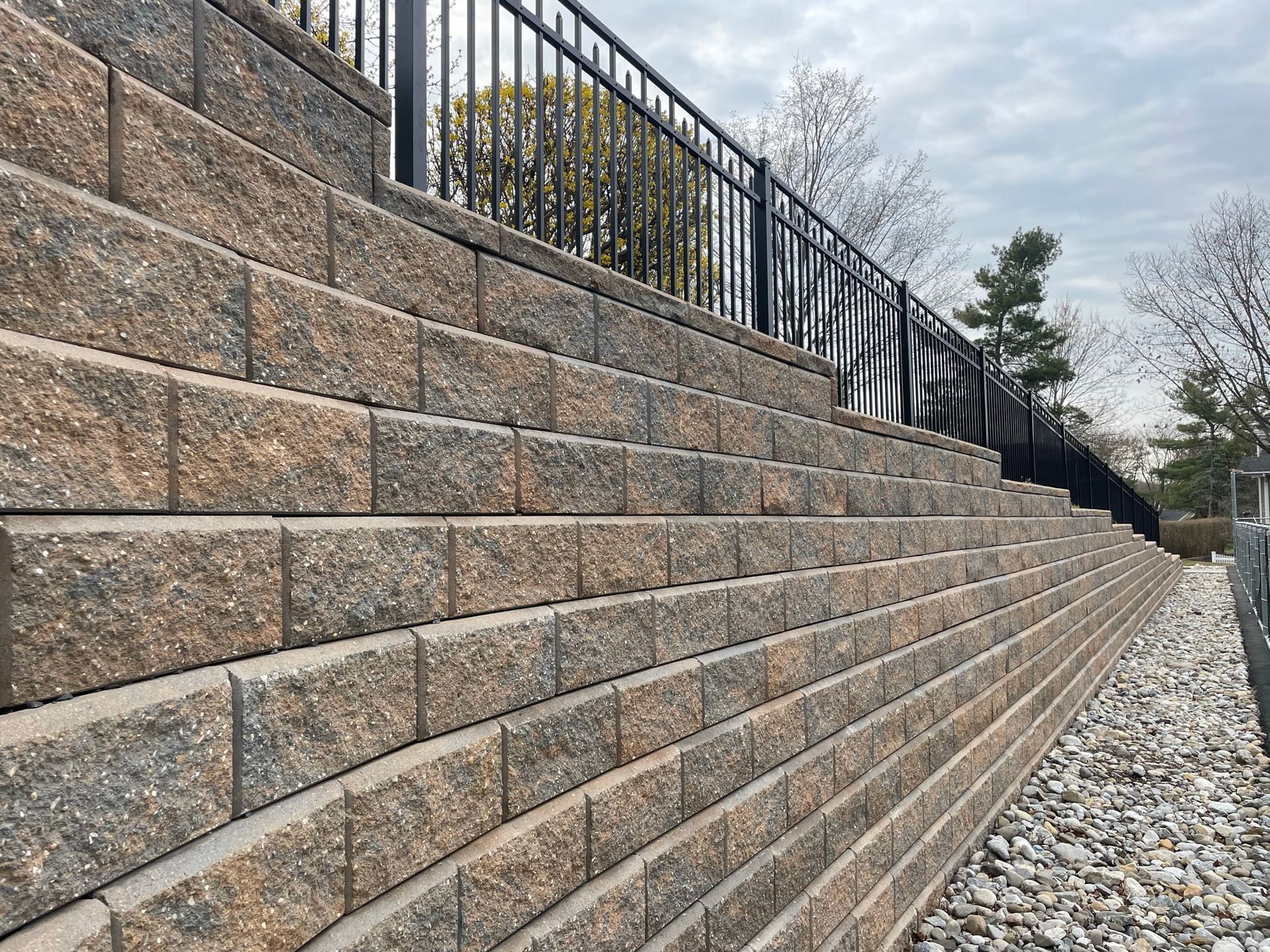 Large retaining wall