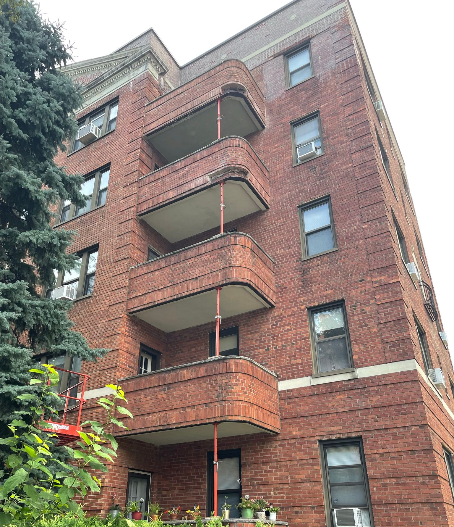 Multi-family residential building with balconies