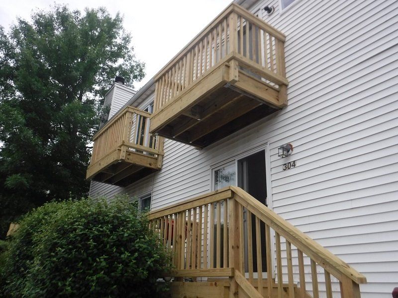 wood balconies