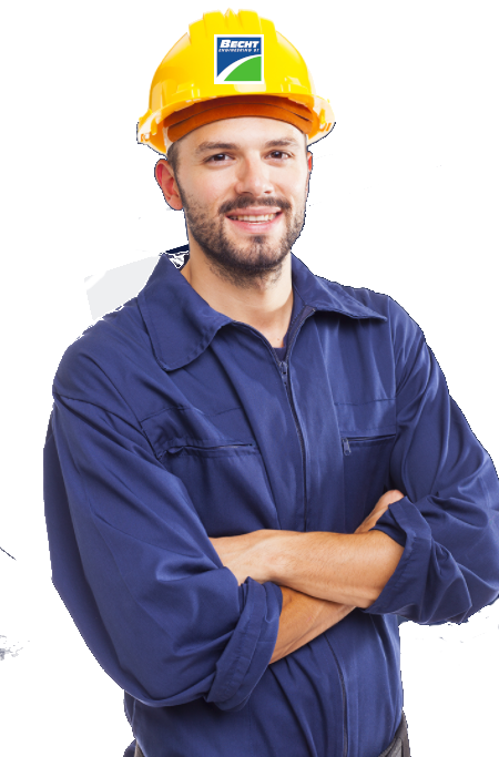 Worker in a construction hat