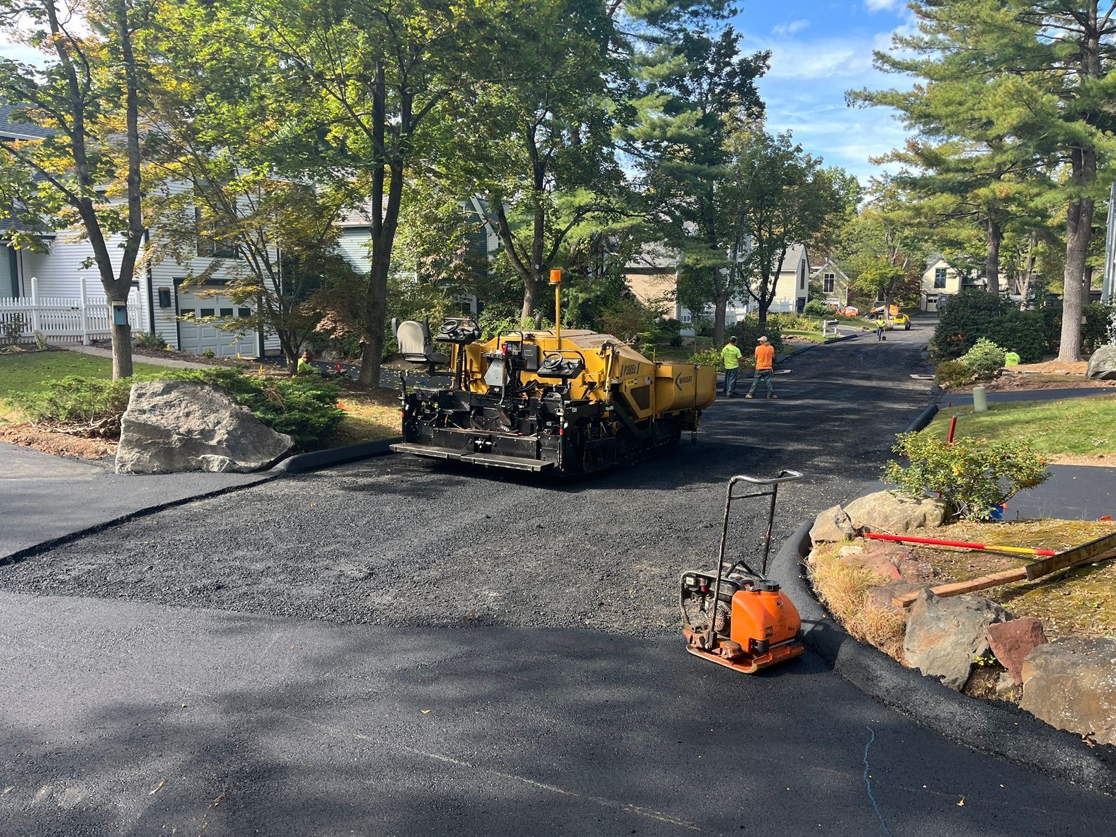 Machine milling roadway for paving services