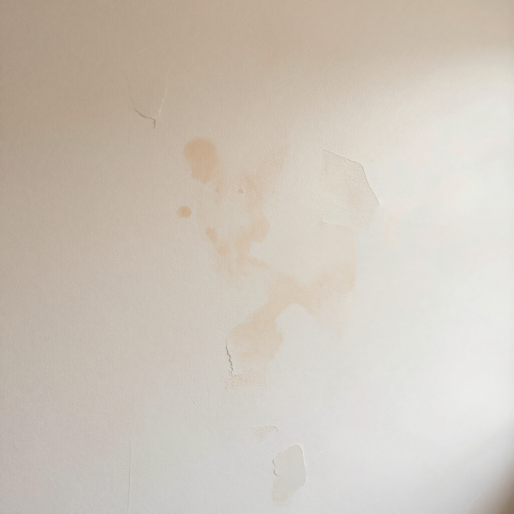 Humedad en pared como señal de fuga de agua