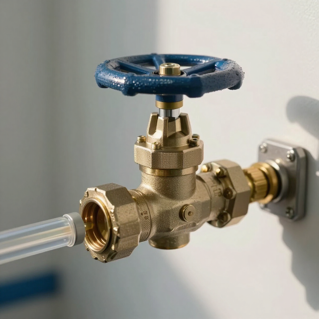 Válvula de cierre y regulador de gas en una instalación segura