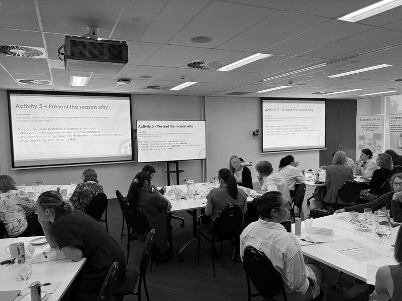 Group completes worksheets to plan discussions with clear objectives and strong self-interest alignment.