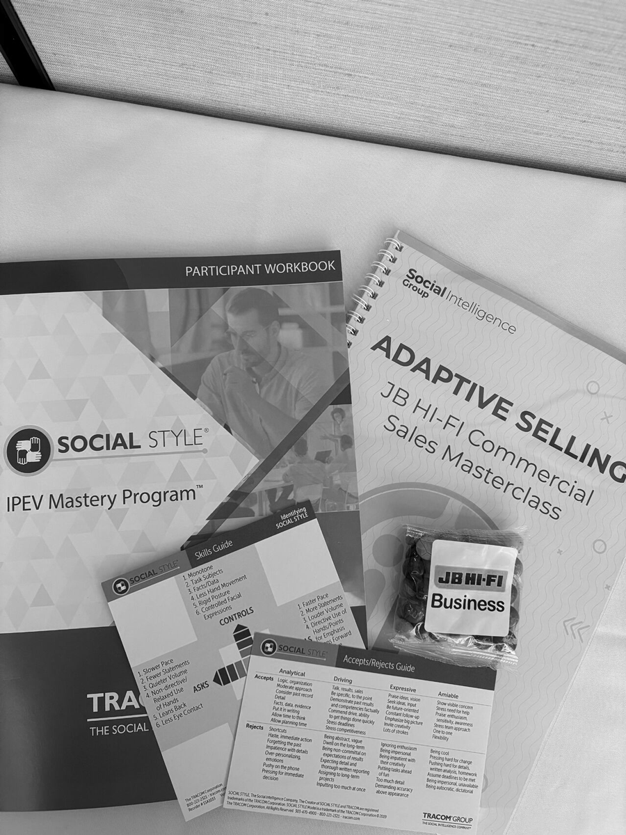 Social Intelligence Group training materials with treats from JB Hi Fi