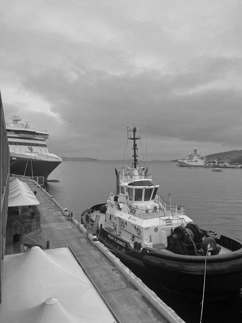 Photo of a tugboat in Tasmania