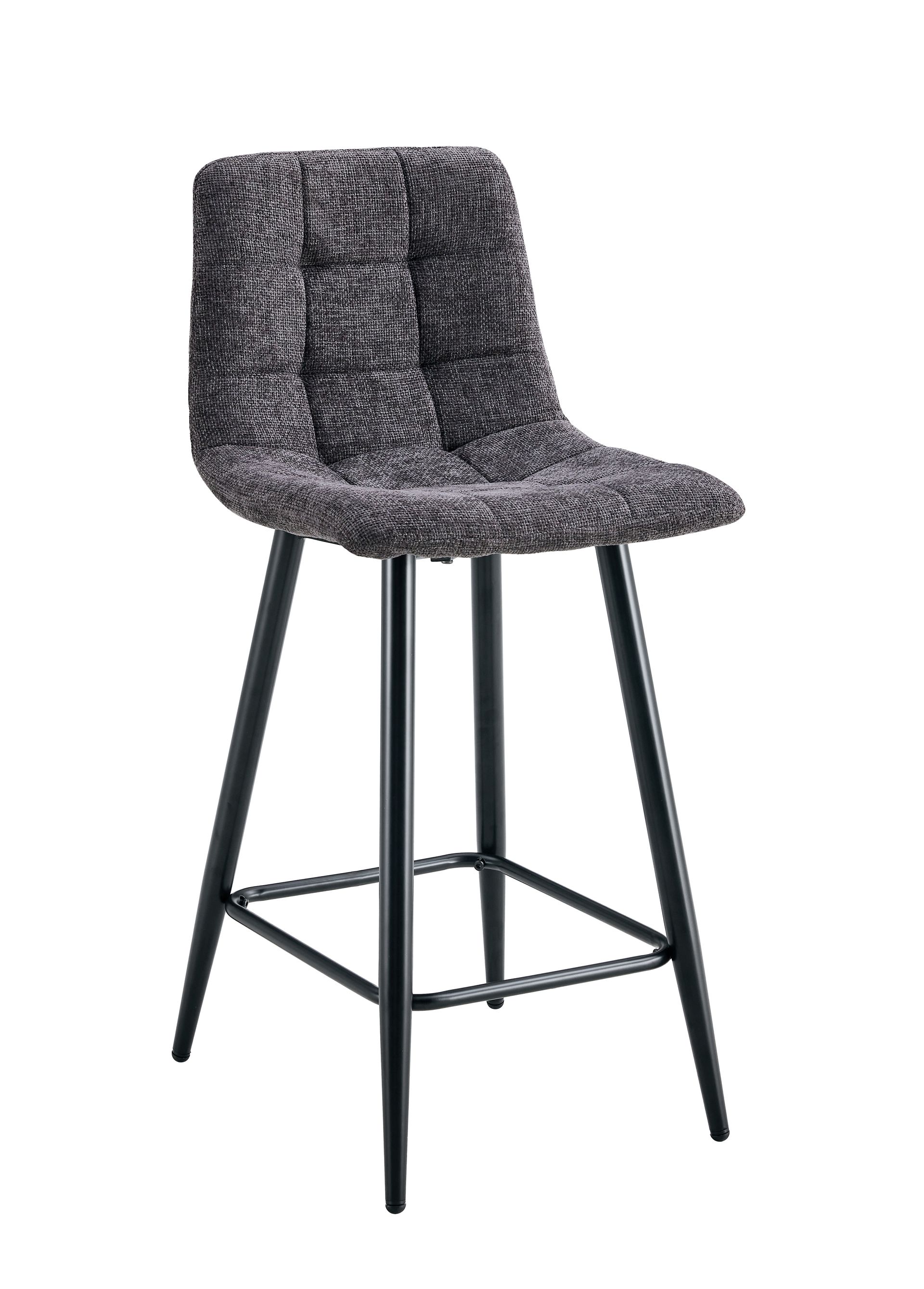 Grey Fabric Barstool