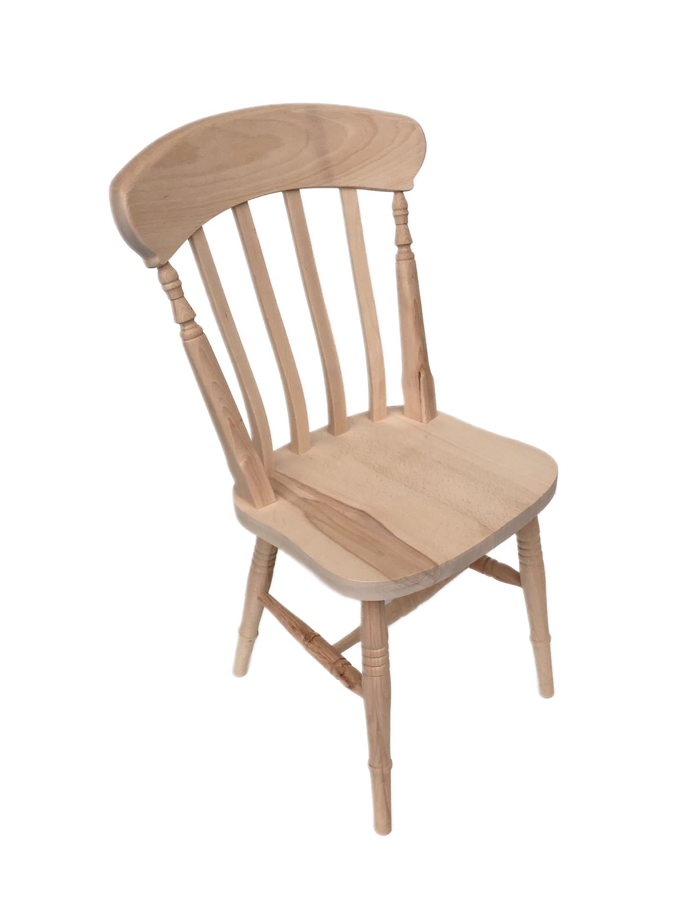 slat back beech farmhouse dining chair
