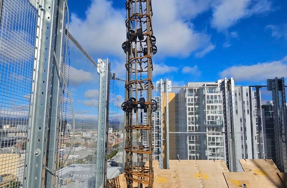 High-rise construction site logistics in Adelaide