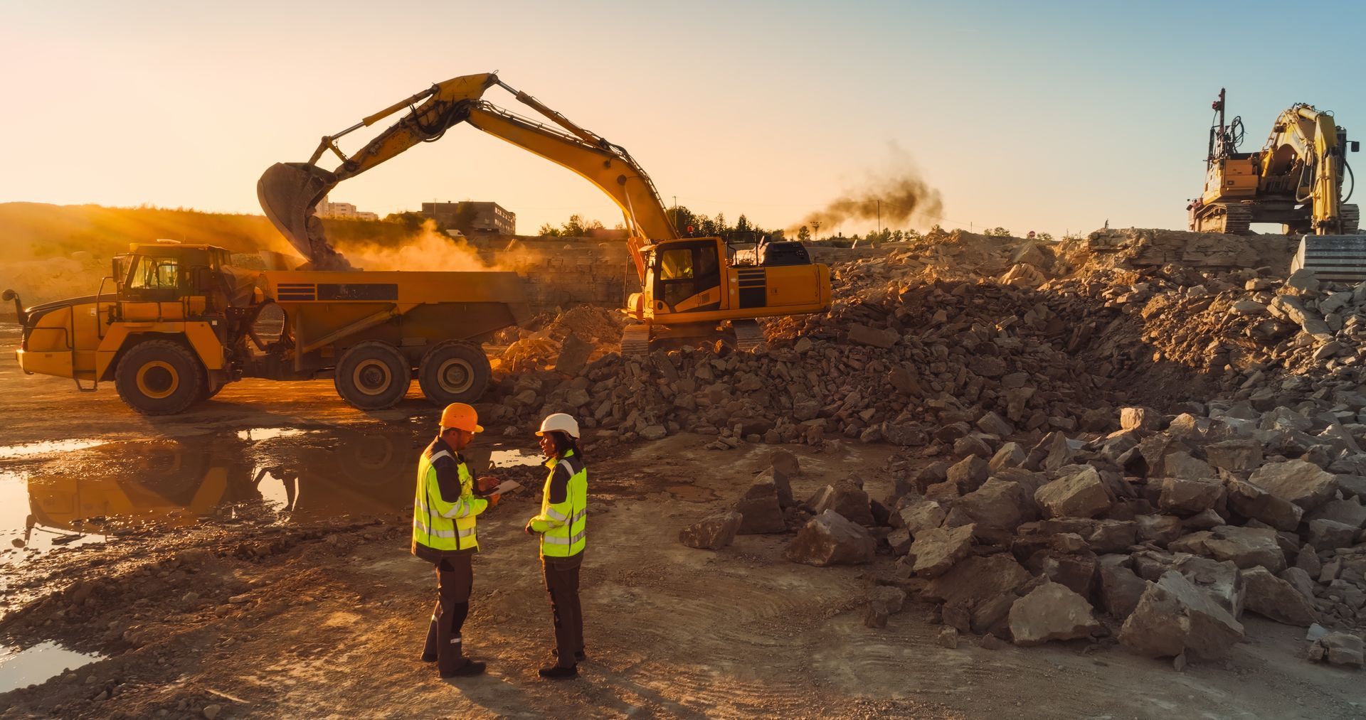 Earthmoving contractor inspecting an Adelaide site